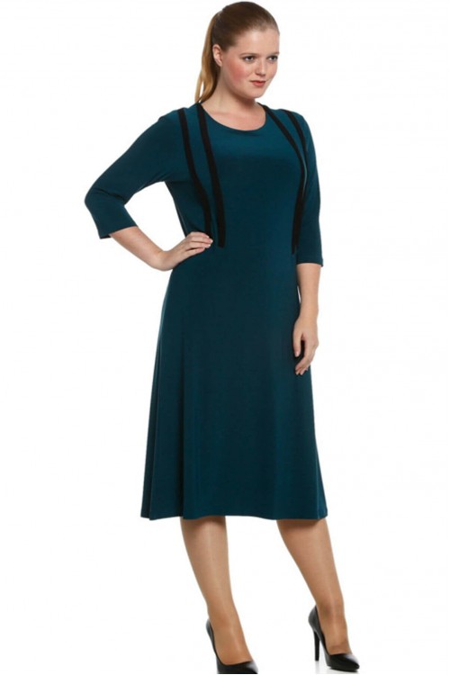 Nidya Moda Büyük Beden Kadın Yeşil  Kombini Syah Şerit Sandy  Abiye Elbise-4054Y Nidya Moda Büyük Beden Kadın Yeşil  Kombini Syah Şerit Sandy  Abiye Elbise-4054Y