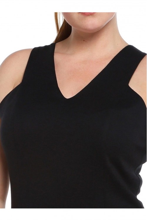 Nidya Moda Büyük Beden Kadın Lacivert Yüzücü Kesim Kol Örme Abiye Elbise-4064L Nidya Moda Büyük Beden Kadın Lacivert Yüzücü Kesim Kol Örme Abiye Elbise-4064L