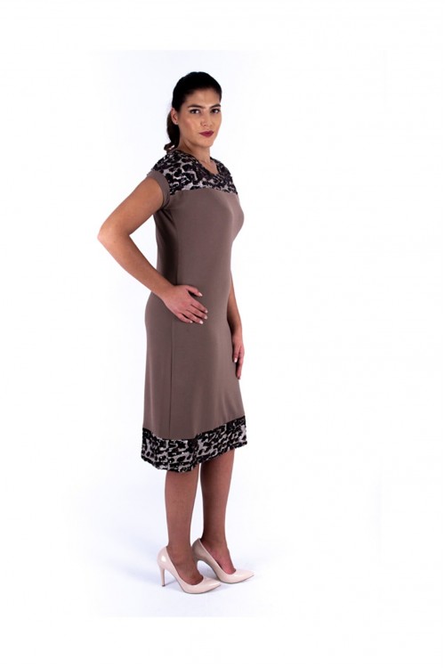 Nidya Moda Büyük Beden Kadın Roba Etek Ucu Vizon Pullu Payetli Örme Abiye Elbise 4117V Nidya Moda Büyük Beden Kadın Roba Etek Ucu Vizon Pullu Payetli Örme Abiye Elbise 4117V