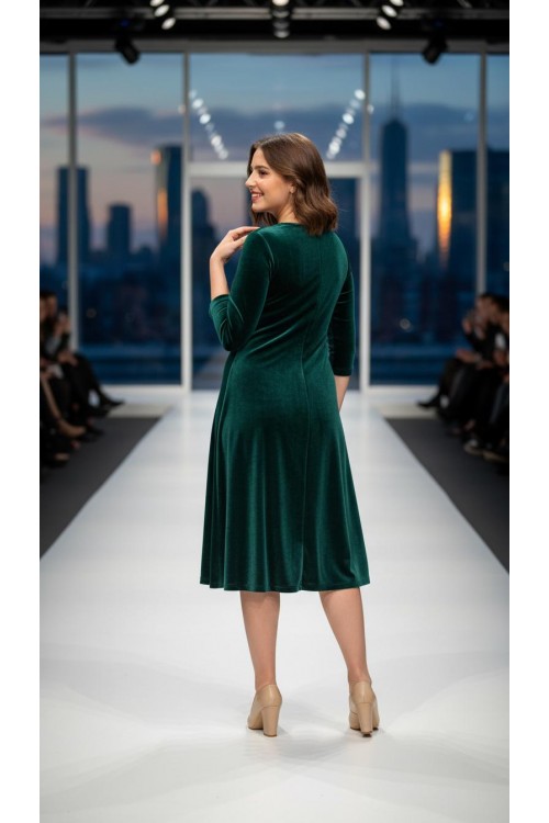 Nidya Moda Büyük Beden Kadın Yeşil Roba Siyah Kombinli Taş Şerit Kadife Abiye Elbise-4073Y Nidya Moda Büyük Beden Kadın Yeşil Roba Siyah Kombinli Taş Şerit Kadife Abiye Elbise-4073Y