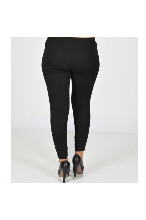 Nidya Moda Büyük Beden Kadın Siyah Lacost Tayt-2050S Nidya Moda Büyük Beden Kadın Siyah Lacost Tayt-2050S