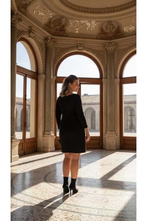 Nidya Moda Büyük Beden Kadın Siyah Taşlı Kayık Yaka Sandy Abiye Elbise-4002S Nidya Moda Büyük Beden Kadın Siyah Taşlı Kayık Yaka Sandy Abiye Elbise-4002S