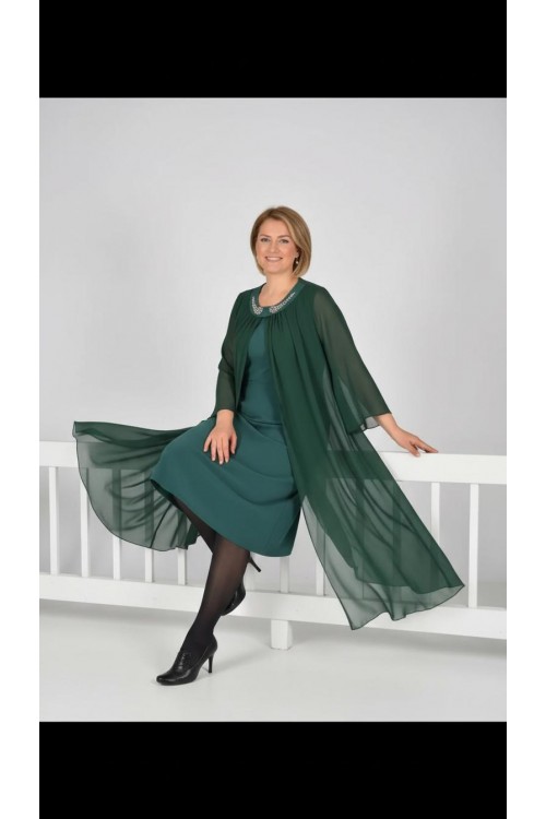 Nidya Moda Büyük Beden Kadın Yeşil Yaka Taşlı Üstü Şifon Sandy Abiye Elbise-4037Y Nidya Moda Büyük Beden Kadın Yeşil Yaka Taşlı Üstü Şifon Sandy Abiye Elbise-4037Y