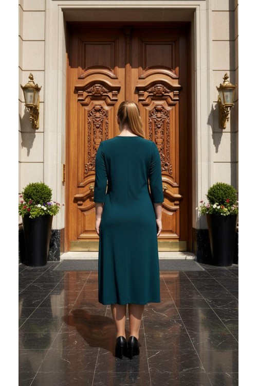 Nidya Moda Büyük Beden Kadın Yeşil Kombini Syah Şerit Sandy Abiye Elbise-4054Y Nidya Moda Büyük Beden Kadın Yeşil Kombini Syah Şerit Sandy Abiye Elbise-4054Y