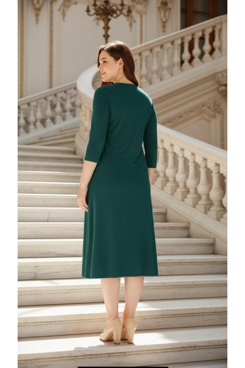 Nidya Moda Büyük Beden Kadın Yeşil Bahar Yaka Sandy Abiye Elbise-4076Y Nidya Moda Büyük Beden Kadın Yeşil Bahar Yaka Sandy Abiye Elbise-4076Y