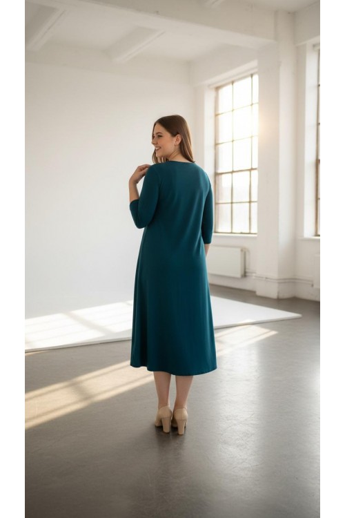 Nidya Moda Büyük Beden Kadın Yeşil Taşlı Ray Yakalı Sandy Abiye Elbise-4079Y Nidya Moda Büyük Beden Kadın Yeşil Taşlı Ray Yakalı Sandy Abiye Elbise-4079Y