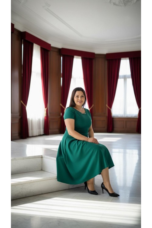 Nidya Moda Büyük Beden Kadın Yeşil Sem Yaka Taşlı Krep Abiye Elbise -4088Y Nidya Moda Büyük Beden Kadın Yeşil Sem Yaka Taşlı Krep Abiye Elbise -4088Y