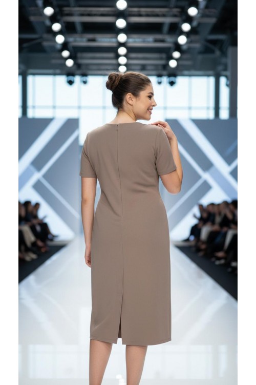 Nidya Moda Büyük Beden Kadın Vizon Gelincik Aplik Yaka Abiye Elbise-4130V Nidya Moda Büyük Beden Kadın Vizon Gelincik Aplik Yaka Abiye Elbise-4130V