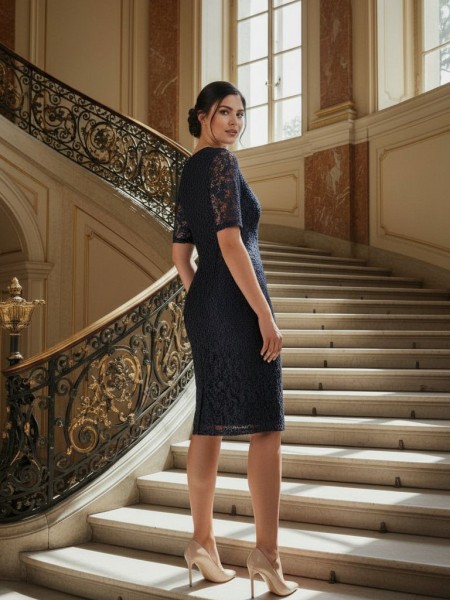 Nidya Moda Büyük Beden Kadın Antrasit Gri Kordoneli Sim Dantel Abiye  Elbise-4161G